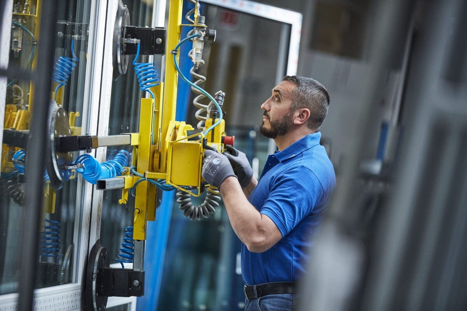 Blick in die Fensterproduktion bei FeBa